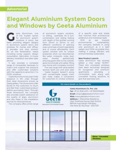 Geeta Aluminium Windows Facade Magazine page 0001 Press Media / Events