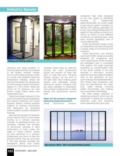 Industry Speaks KGB Sir Interview Window Facade Magazine Nov Dec19 page 0003 Press Media / Events